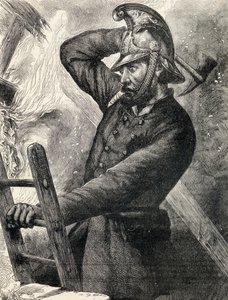 Brandweerman, illustratie uit 